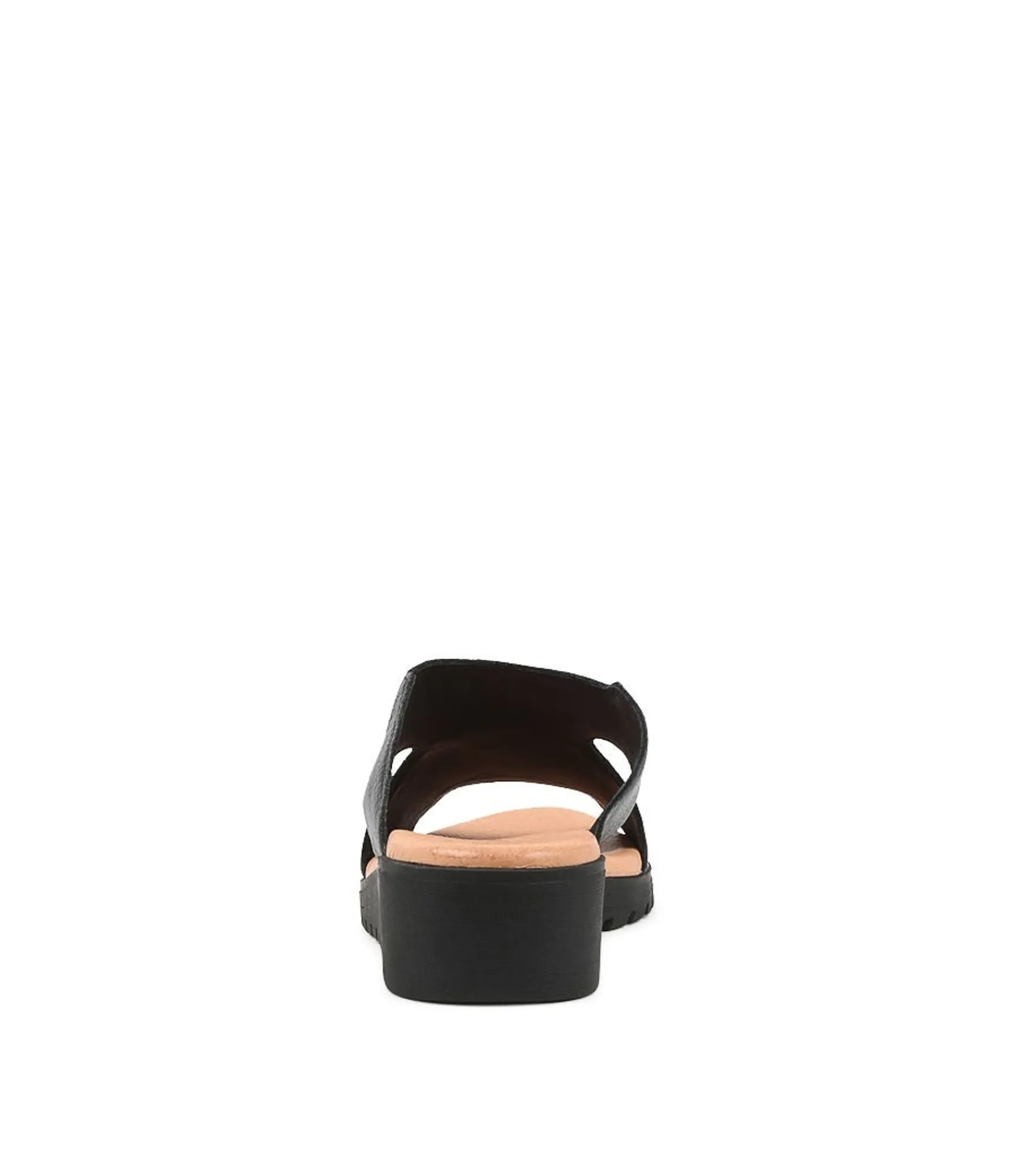 Cheap Midas Shoes Macey Black Leather Slides Bs