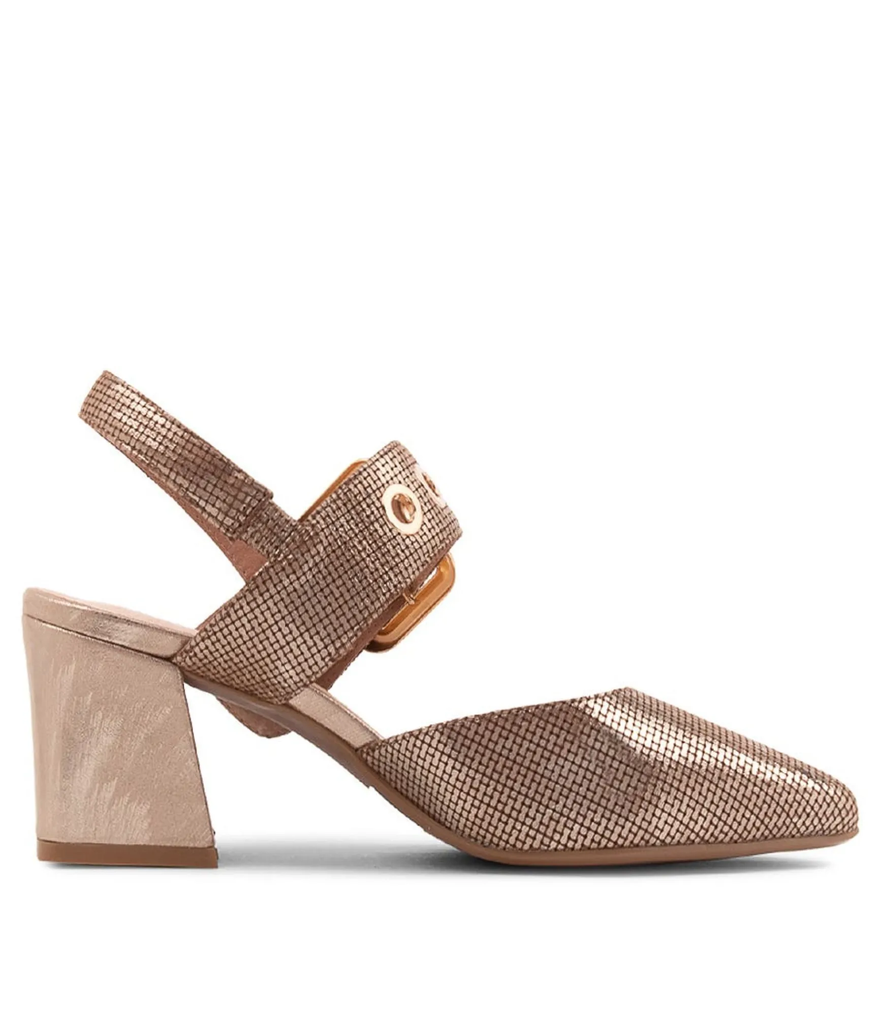 Discount Midas Shoes Maddox Platino Cut Leather Pump Heels