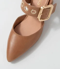 Best Midas Shoes Maddox Tan Leather Heels