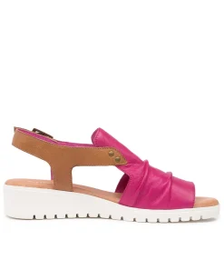 Hot Midas Shoes Madz Mi Fuchsia Dk Tan Leather