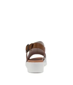 New Midas Shoes Madz White-Dk Tan Leather