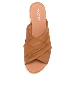 Clearance Midas Shoes Magna Dk Tan Leather