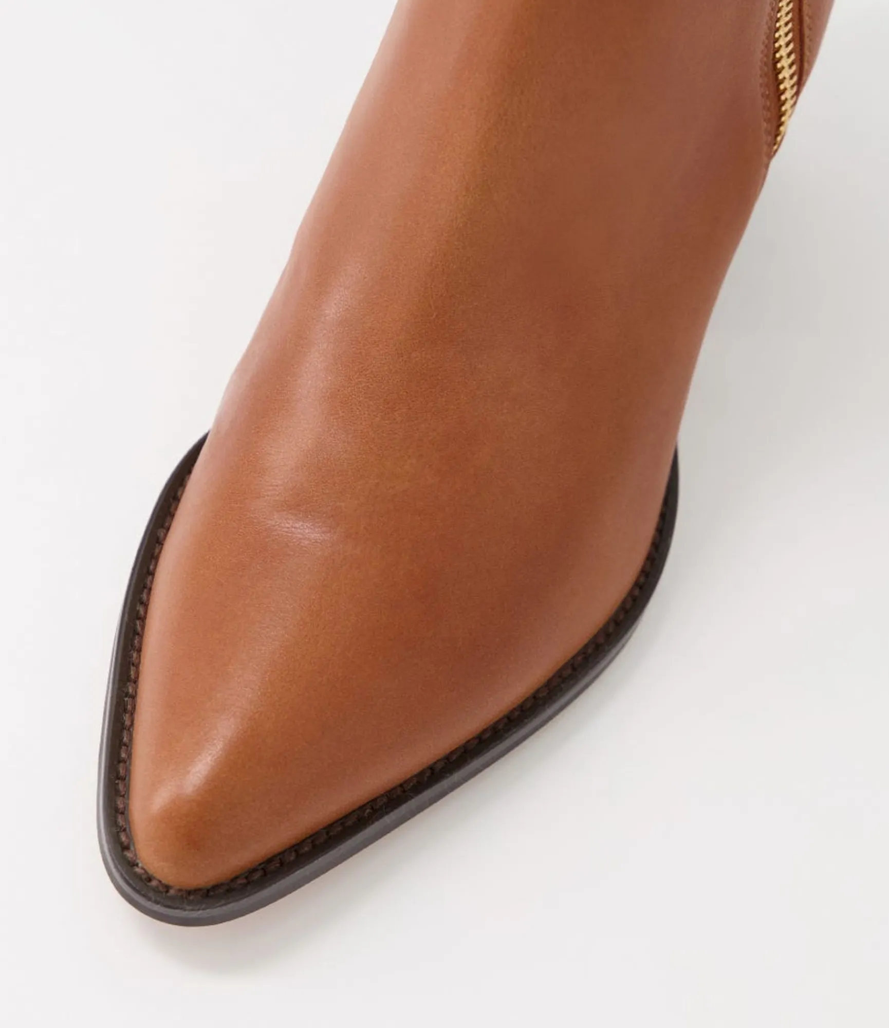 Best Sale Midas Shoes Majory Cognac Leather Ankle Boots