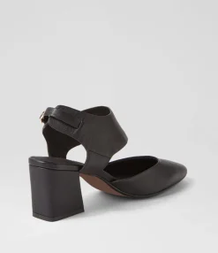 Sale Midas Shoes Mallin Black Leather Heels