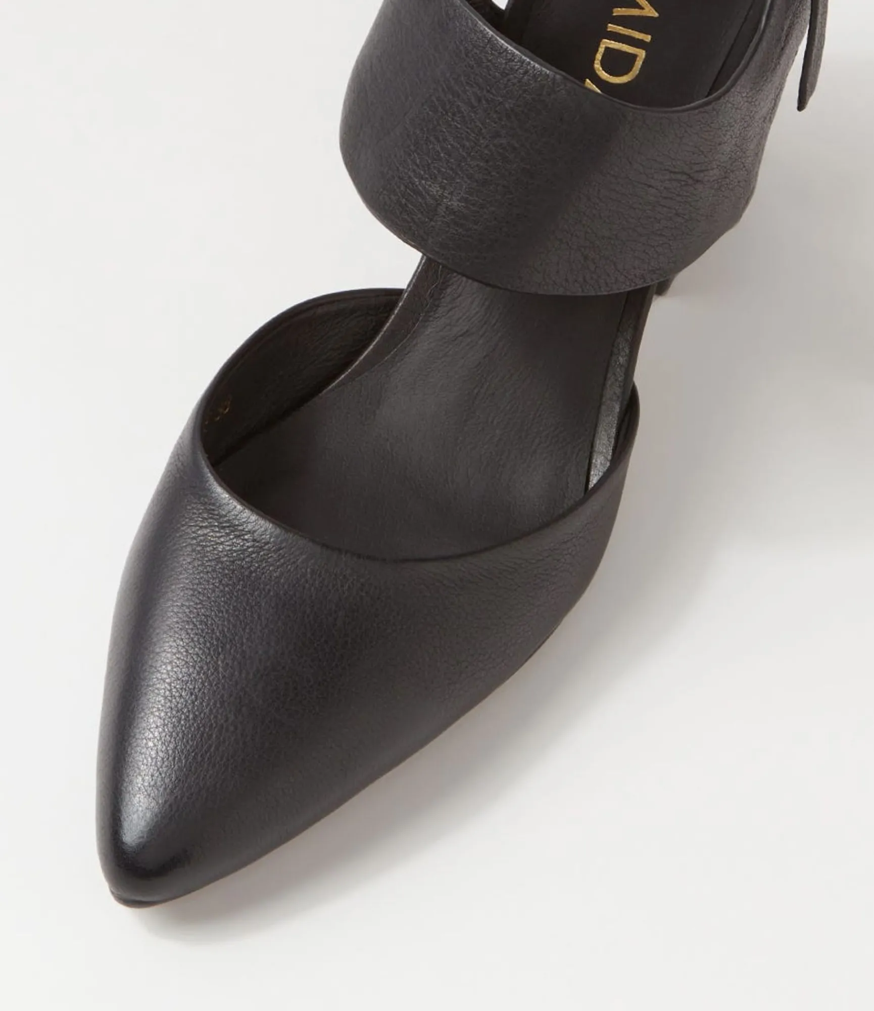 Sale Midas Shoes Mallin Black Leather Heels