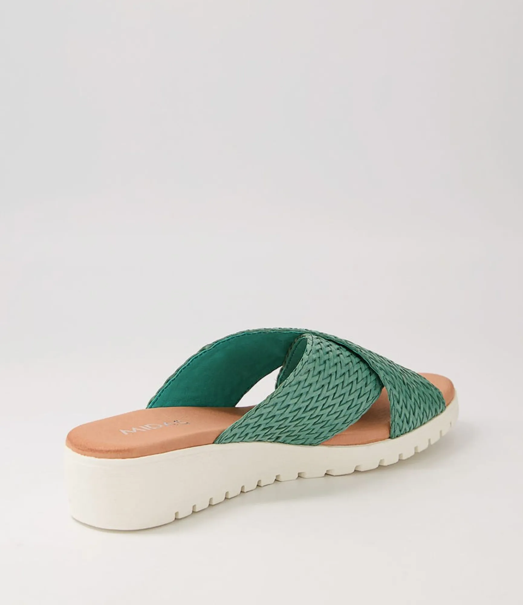 Best Midas Shoes Manilla Emerald Weave Sandals