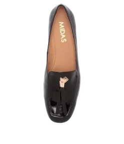 Clearance Midas Shoes Marcell Black Patent Leather Loafers