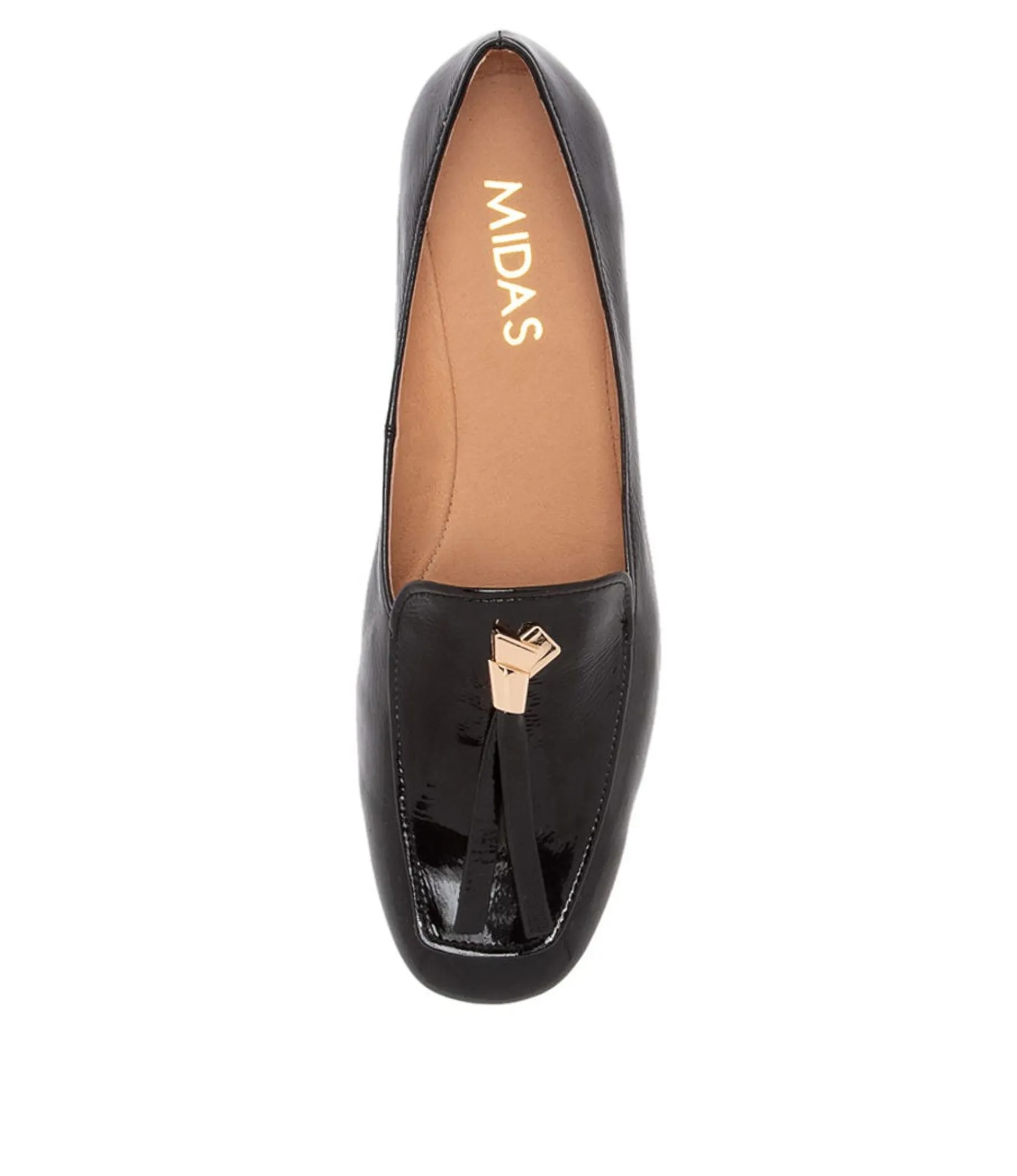 Clearance Midas Shoes Marcell Black Patent Leather Loafers