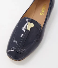Sale Midas Shoes Marcell Navy Patent Leather Loafers