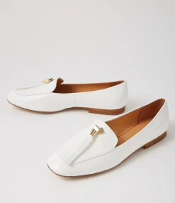 Fashion Midas Shoes Marcell White Patent Leather Loafers