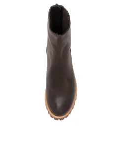 Best Sale Midas Shoes Marten Choc Leather Ankle Boots