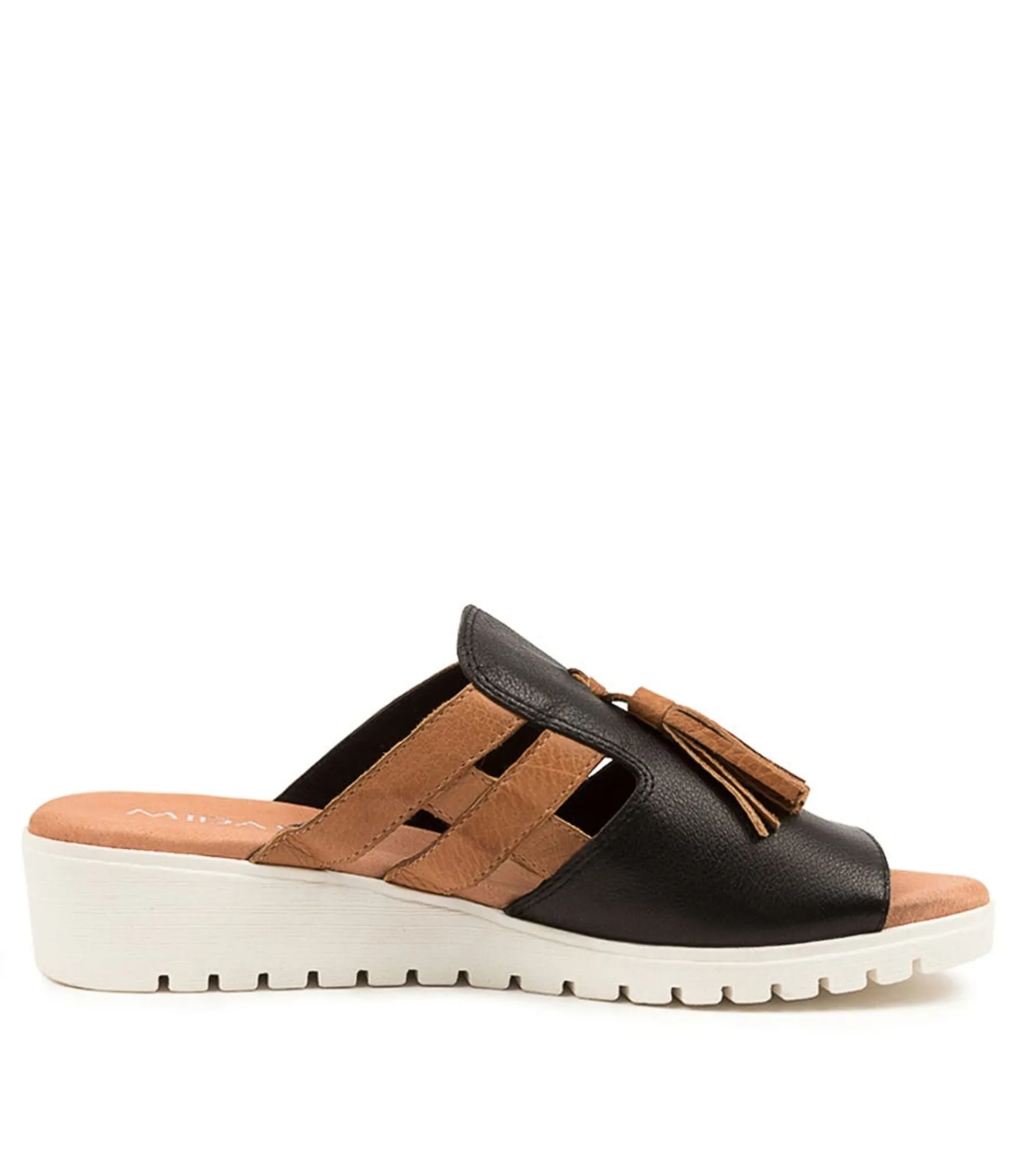 Hot Midas Shoes Mazza Black-Tan Leather