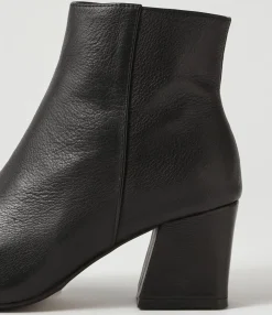 Hot Midas Shoes Meika Black Leather Ankle Boots
