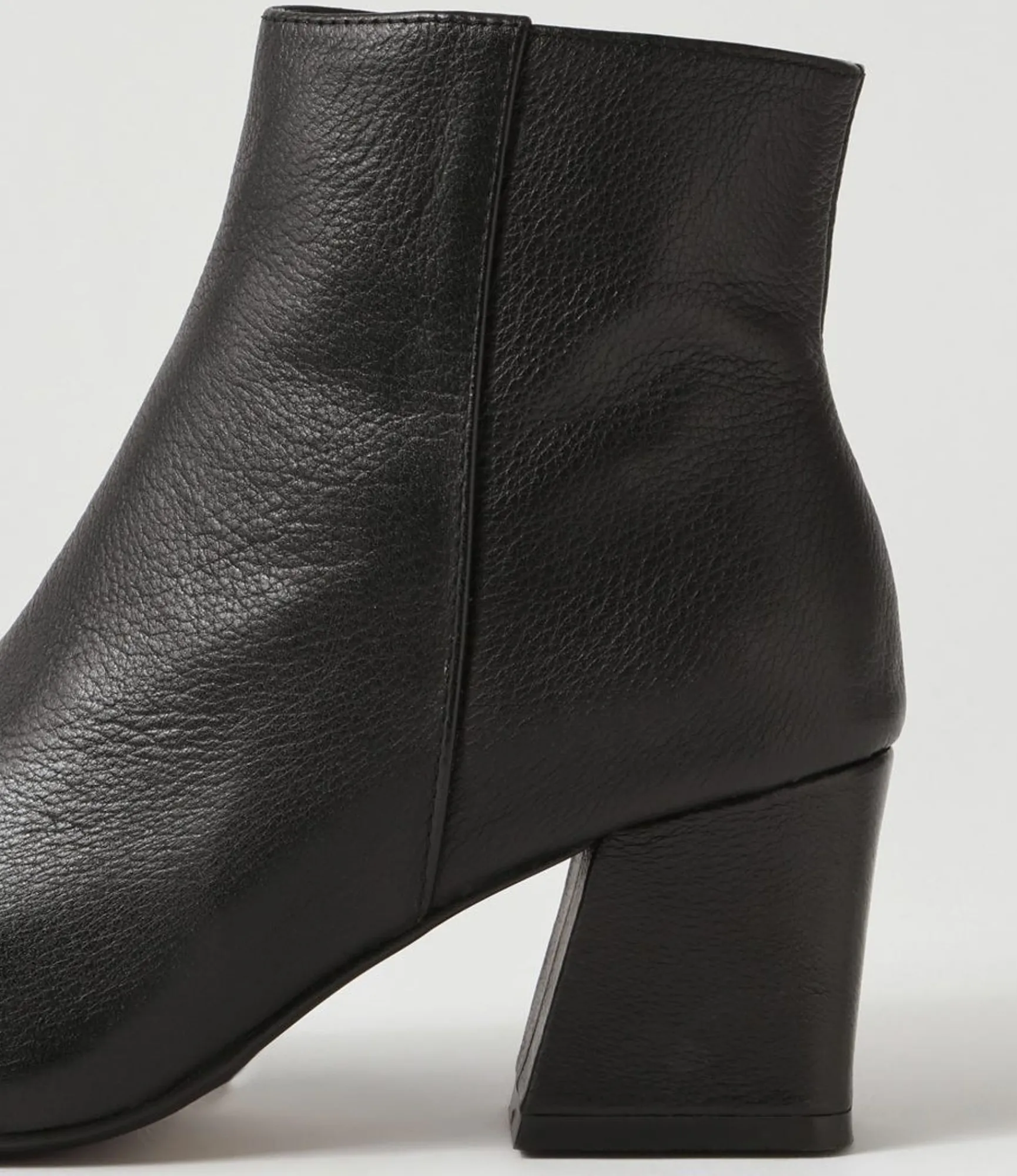 Hot Midas Shoes Meika Black Leather Ankle Boots