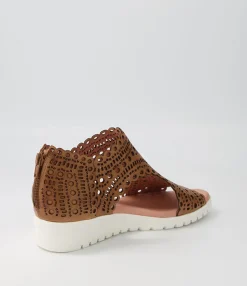 Best Sale Midas Shoes Melodic Dark Tan Leather Sandals Ws