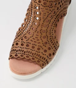 Best Sale Midas Shoes Melodic Dark Tan Leather Sandals Ws
