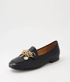 Fashion Midas Shoes Menni Black Leather Loafers