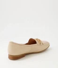 Hot Midas Shoes Menni Camel Leather Loafers