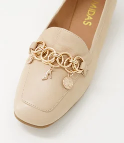 Hot Midas Shoes Menni Camel Leather Loafers