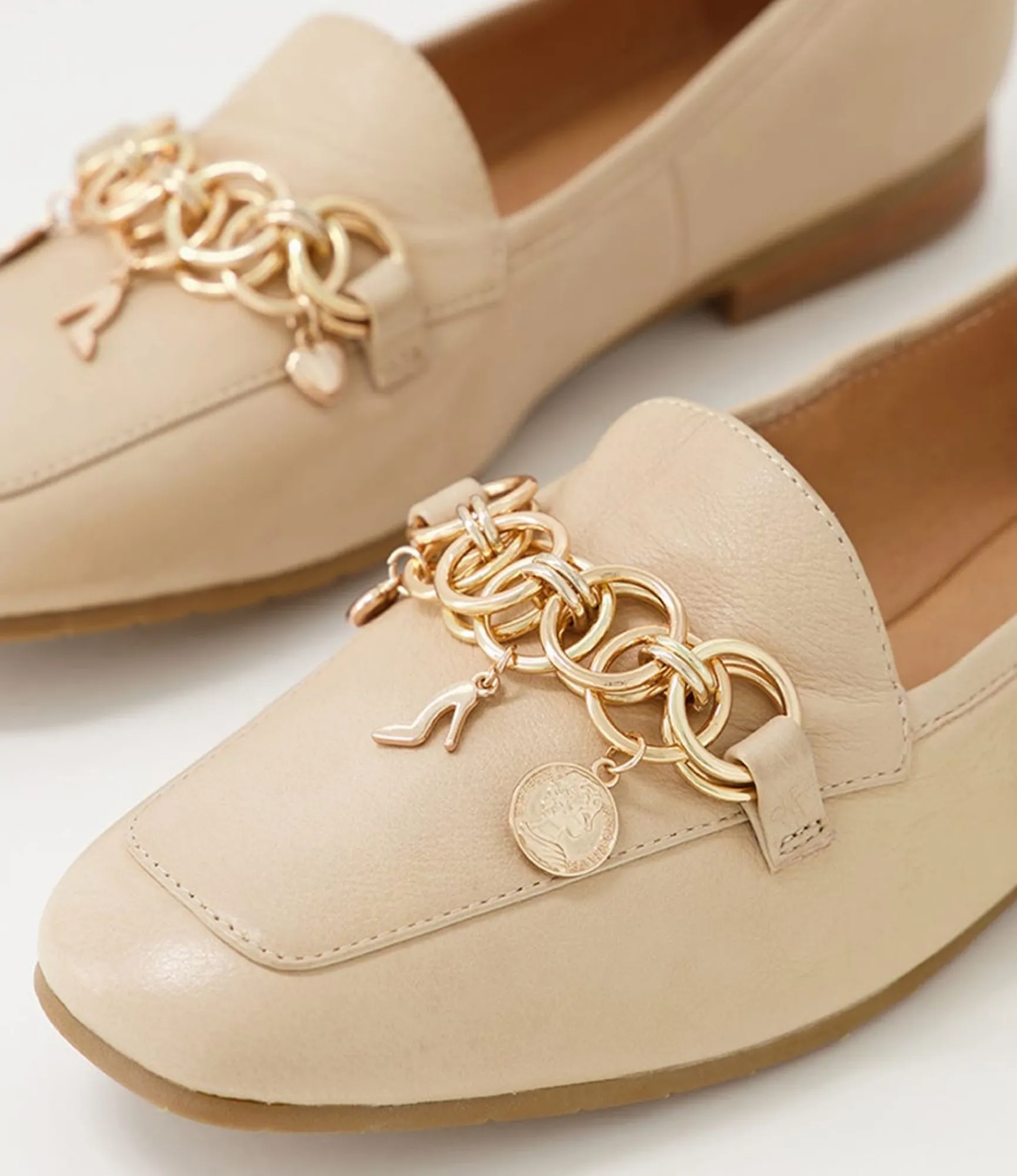 Hot Midas Shoes Menni Camel Leather Loafers