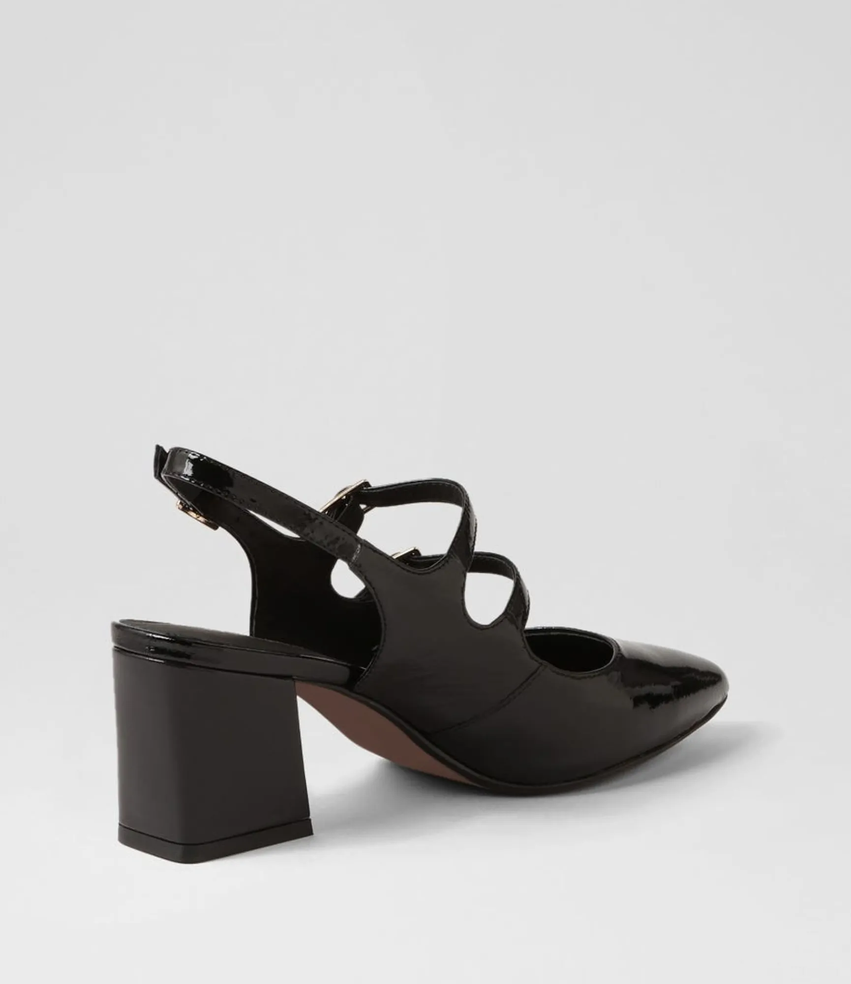 Outlet Midas Shoes Merina Black Patent Leather Mary Jane Heels