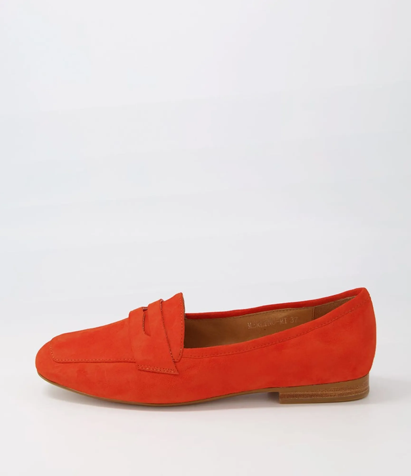 Outlet Midas Shoes Merlino Bright Orange Suede Loafers