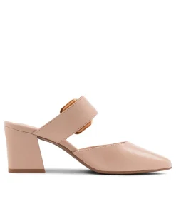 Cheap Midas Shoes Mery Nude Leather Pump Heels