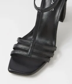 Cheap Midas Shoes Mid Black Jewels Leather Sandals