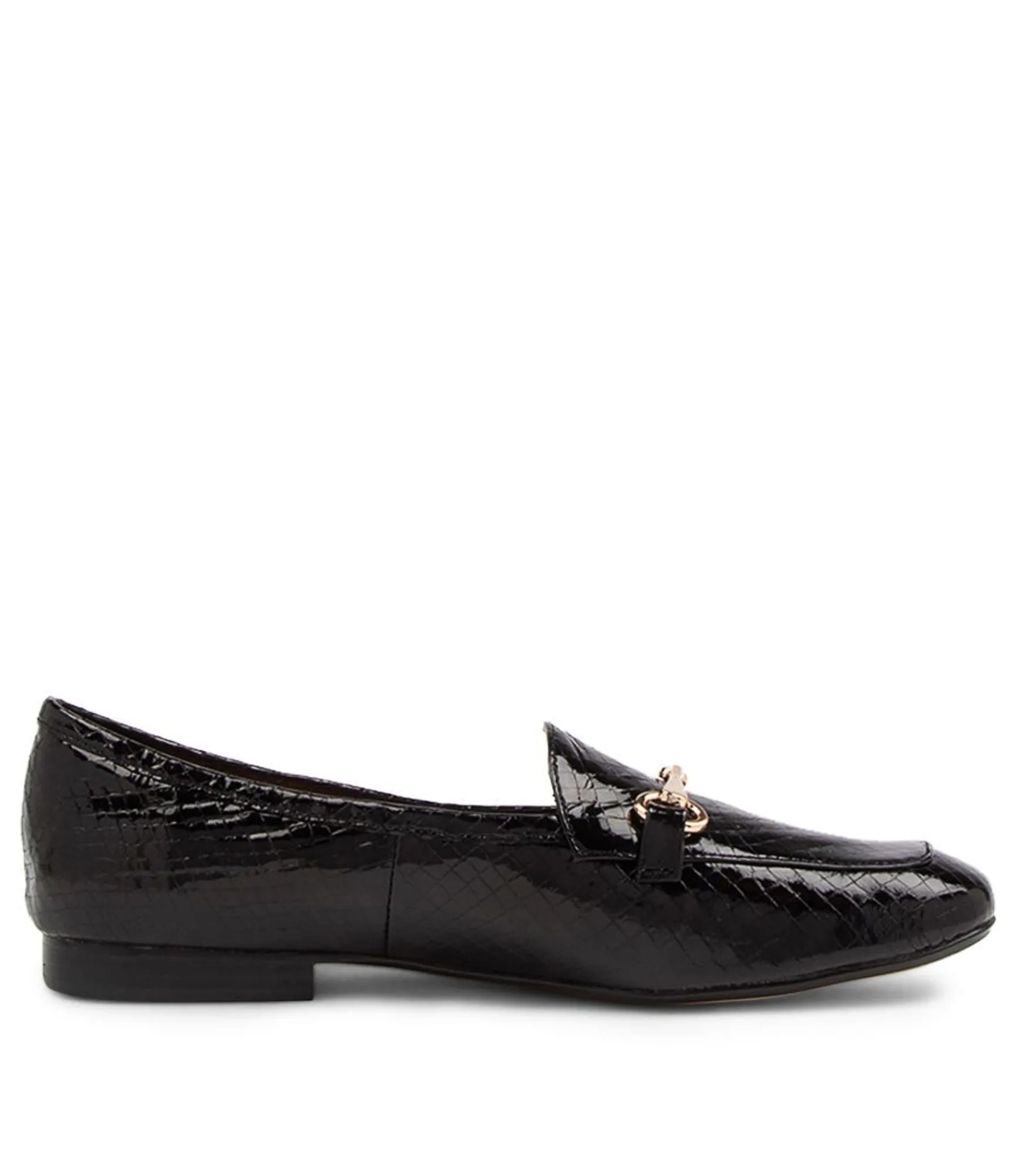 Cheap Midas Shoes Midi Black Mirror Leather Loafers