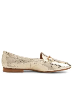 Sale Midas Shoes Midi Pale Gold Mirror Leather Loafers