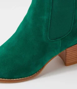 Flash Sale Midas Shoes Mikali Dark Emerald Suede Chelsea Boots