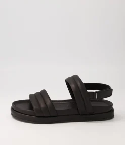 Cheap Midas Shoes Milah Black Leather Sandals