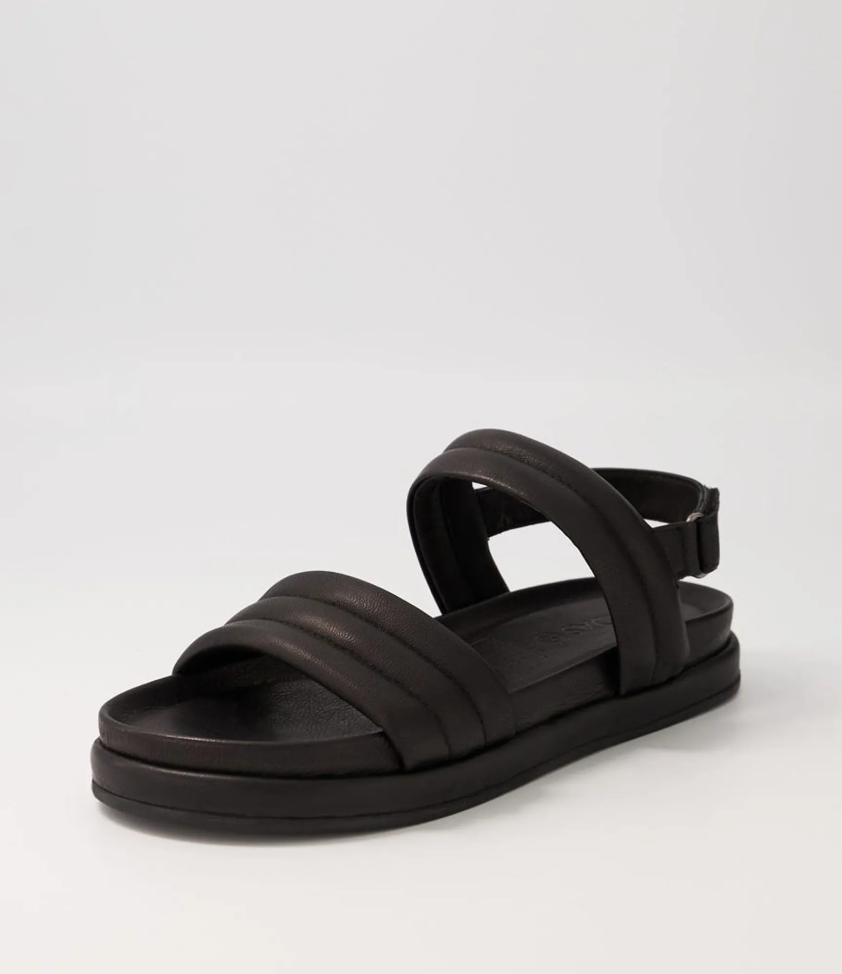 Cheap Midas Shoes Milah Black Leather Sandals