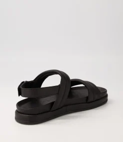 Cheap Midas Shoes Milah Black Leather Sandals