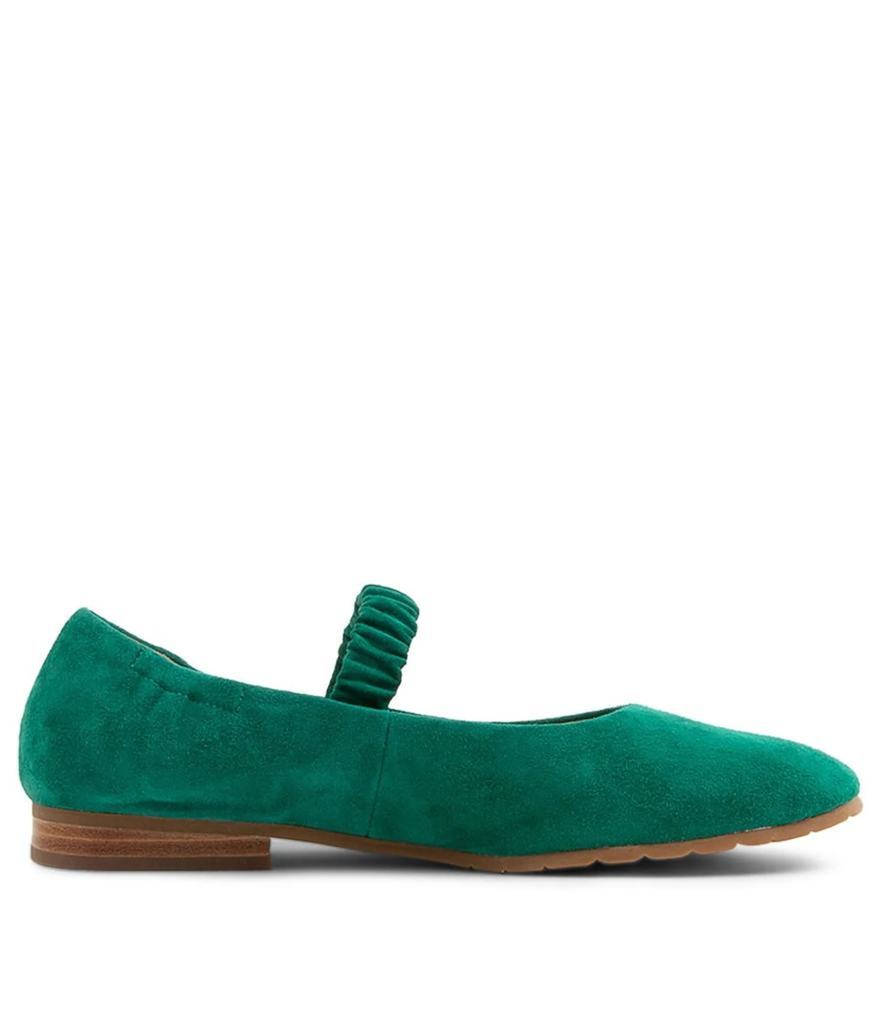 Shop Midas Shoes Milan Emerald Suede Flat Shoes