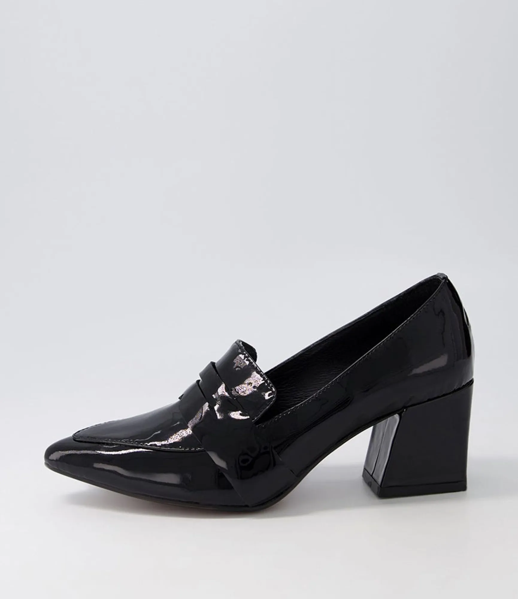 Sale Midas Shoes Millsy Black Patent Leather Heels