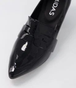 Sale Midas Shoes Millsy Black Patent Leather Heels