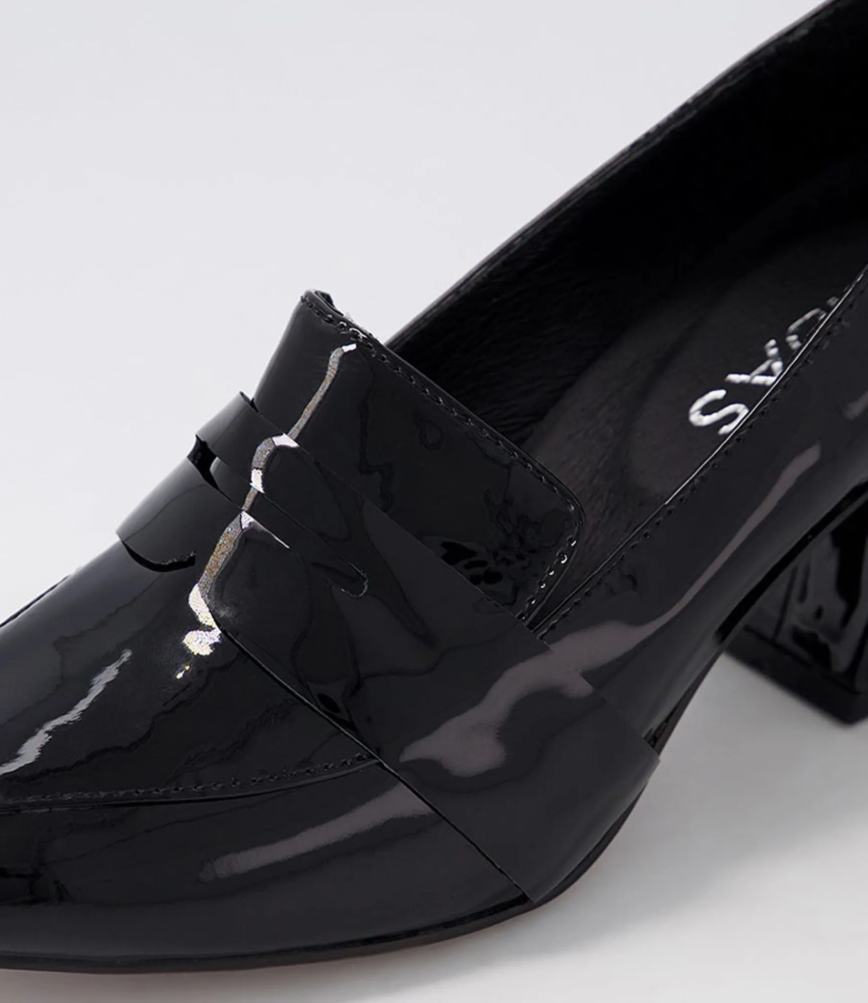 Sale Midas Shoes Millsy Black Patent Leather Heels