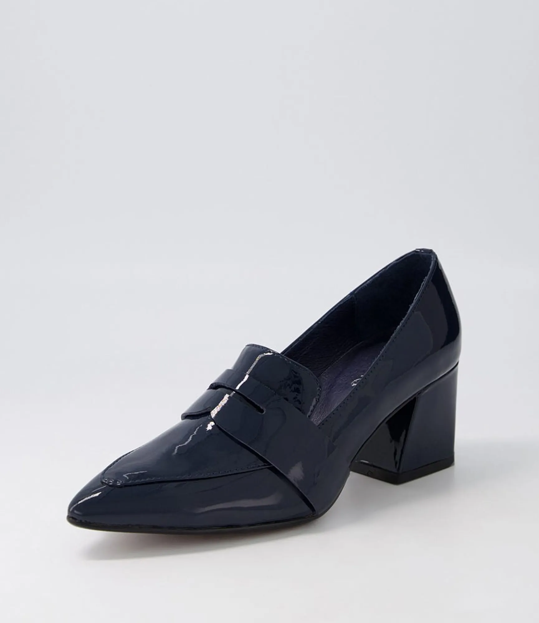 Best Sale Midas Shoes Millsy Navy Patent Leather Heels