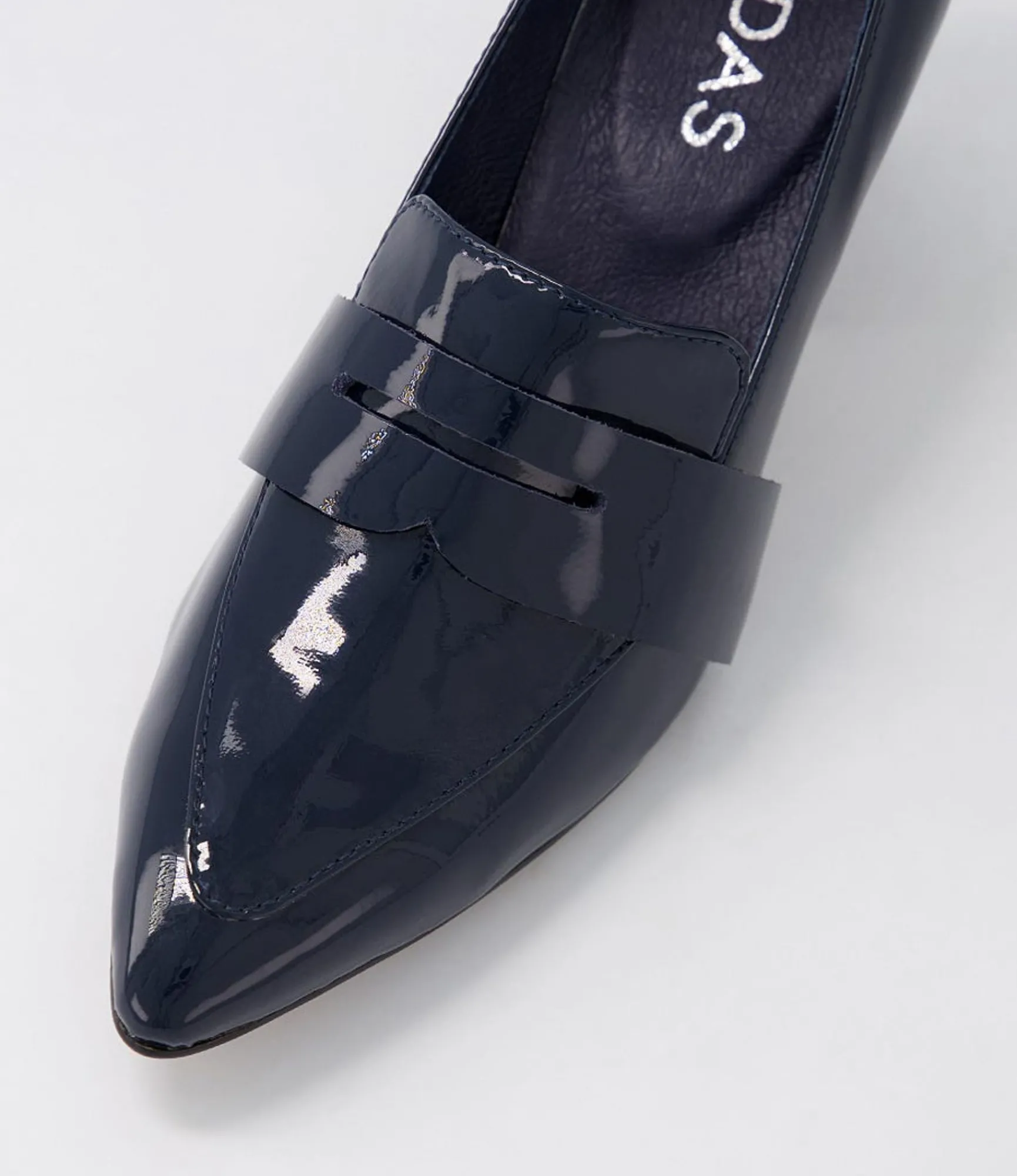 Best Sale Midas Shoes Millsy Navy Patent Leather Heels
