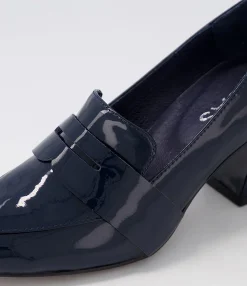 Best Sale Midas Shoes Millsy Navy Patent Leather Heels
