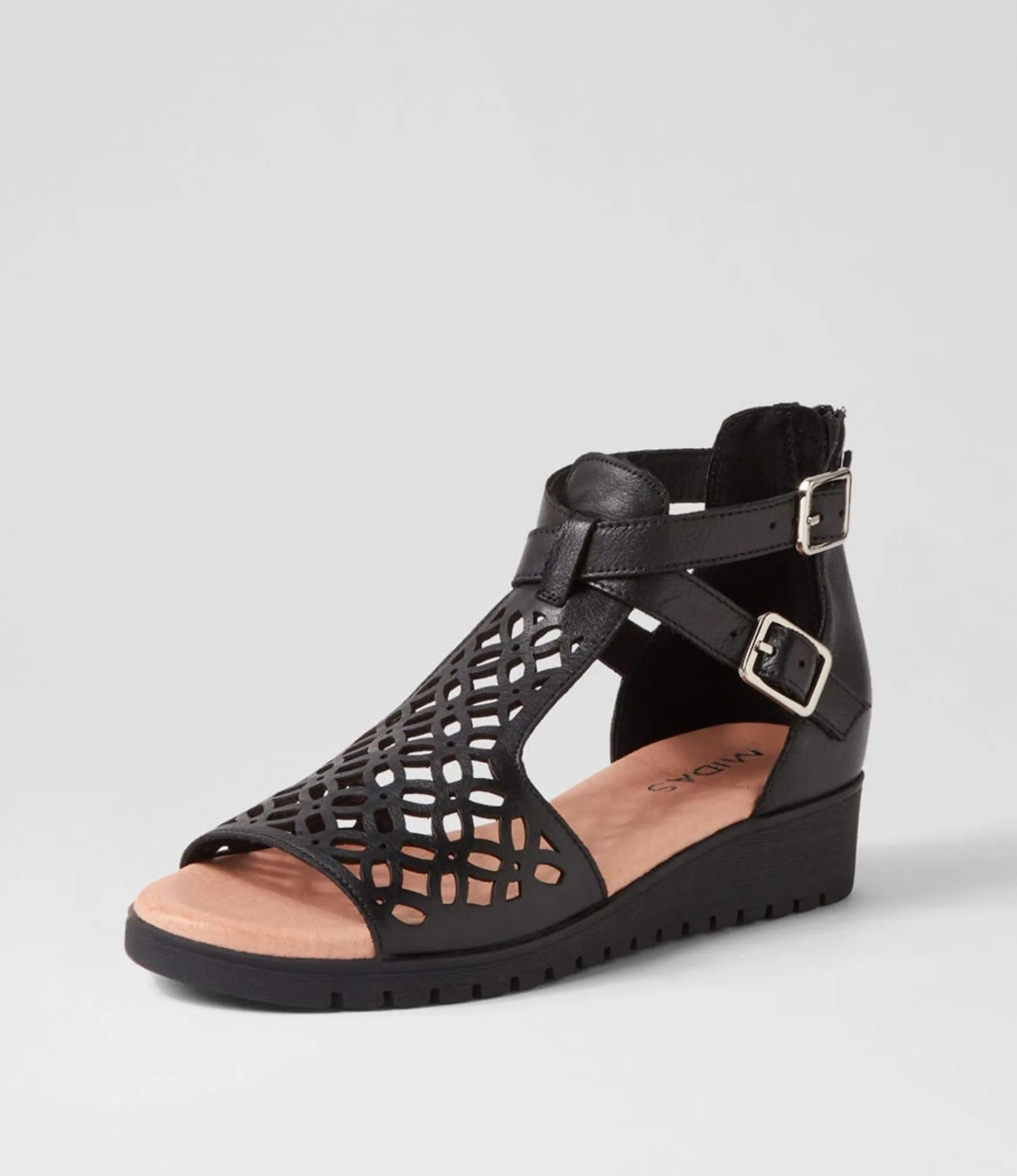 Discount Midas Shoes Milos Black Leather Sandals