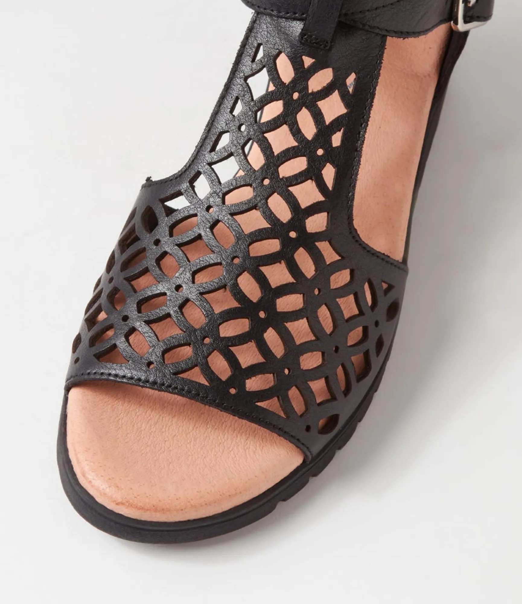 Discount Midas Shoes Milos Black Leather Sandals