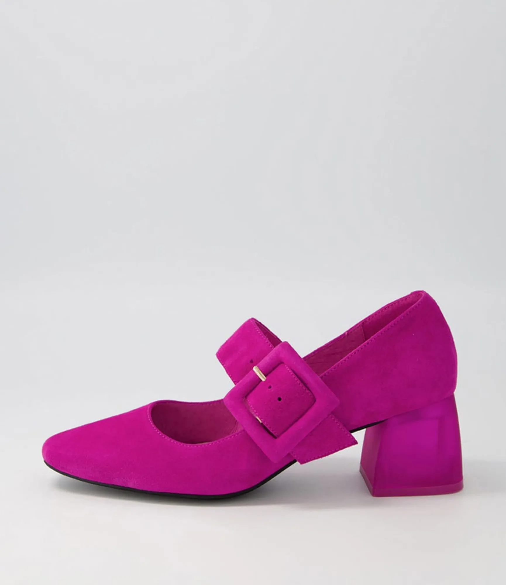 Fashion Midas Shoes Milsen Fuchsia Suede Heels