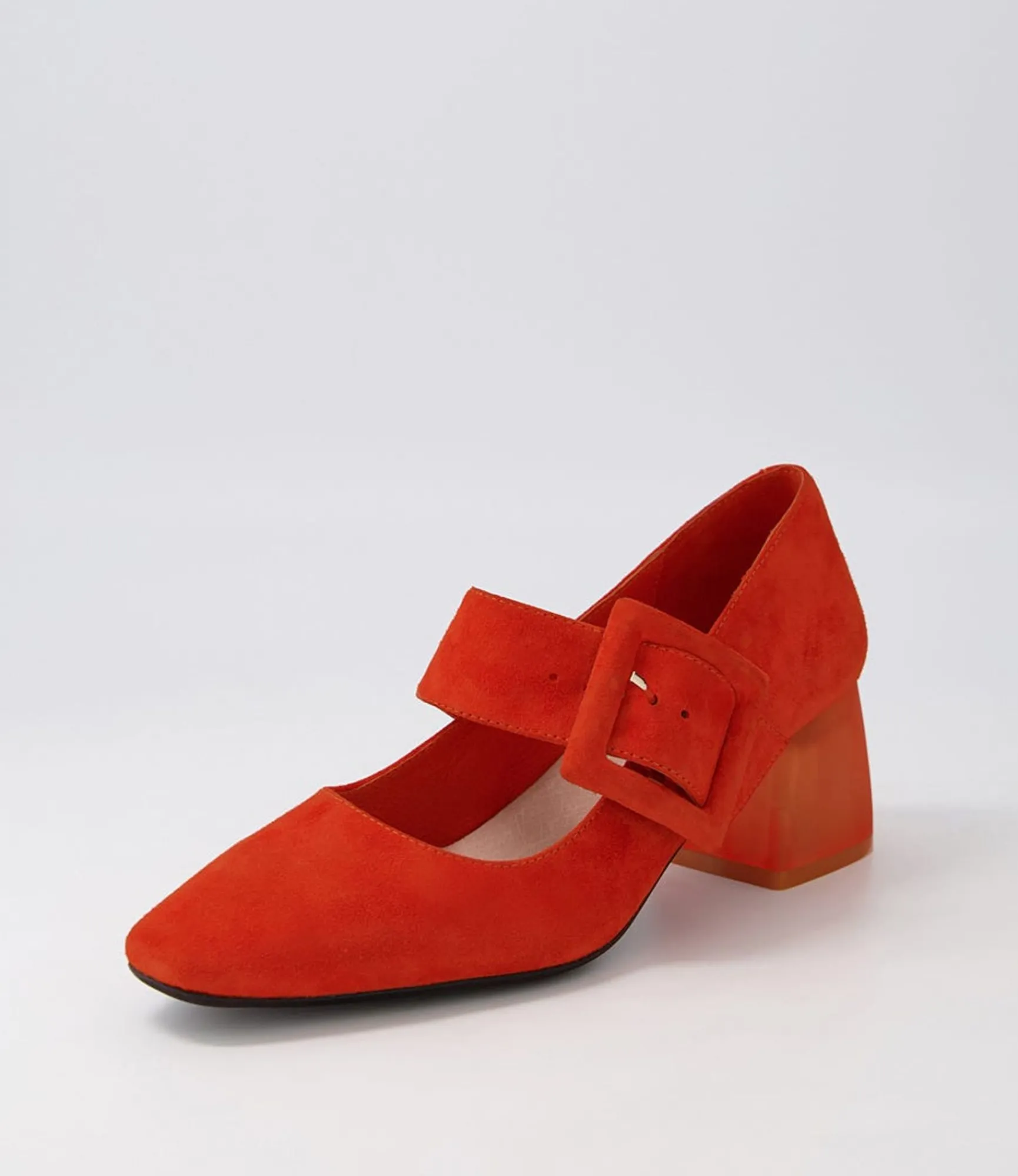 Cheap Midas Shoes Milsen Orange Suede Heels