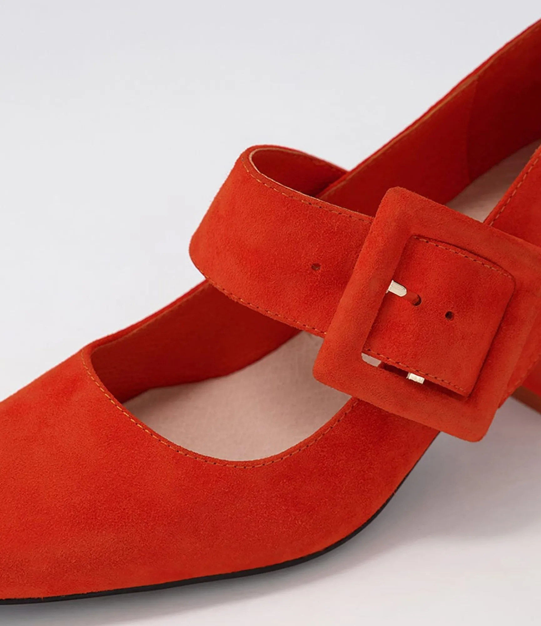 Cheap Midas Shoes Milsen Orange Suede Heels