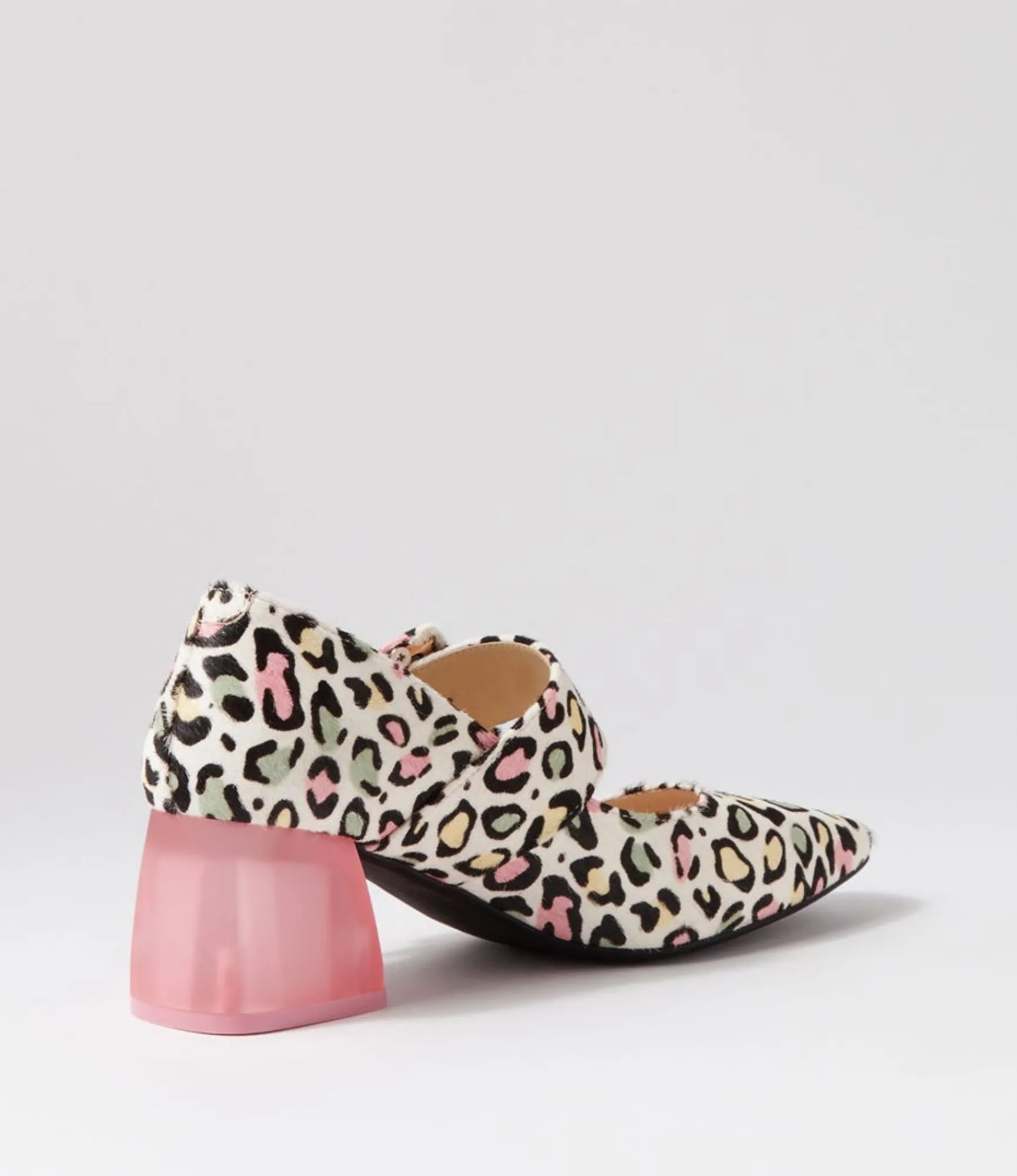 Cheap Midas Shoes Milsen Pastel Leopard Pony Heels
