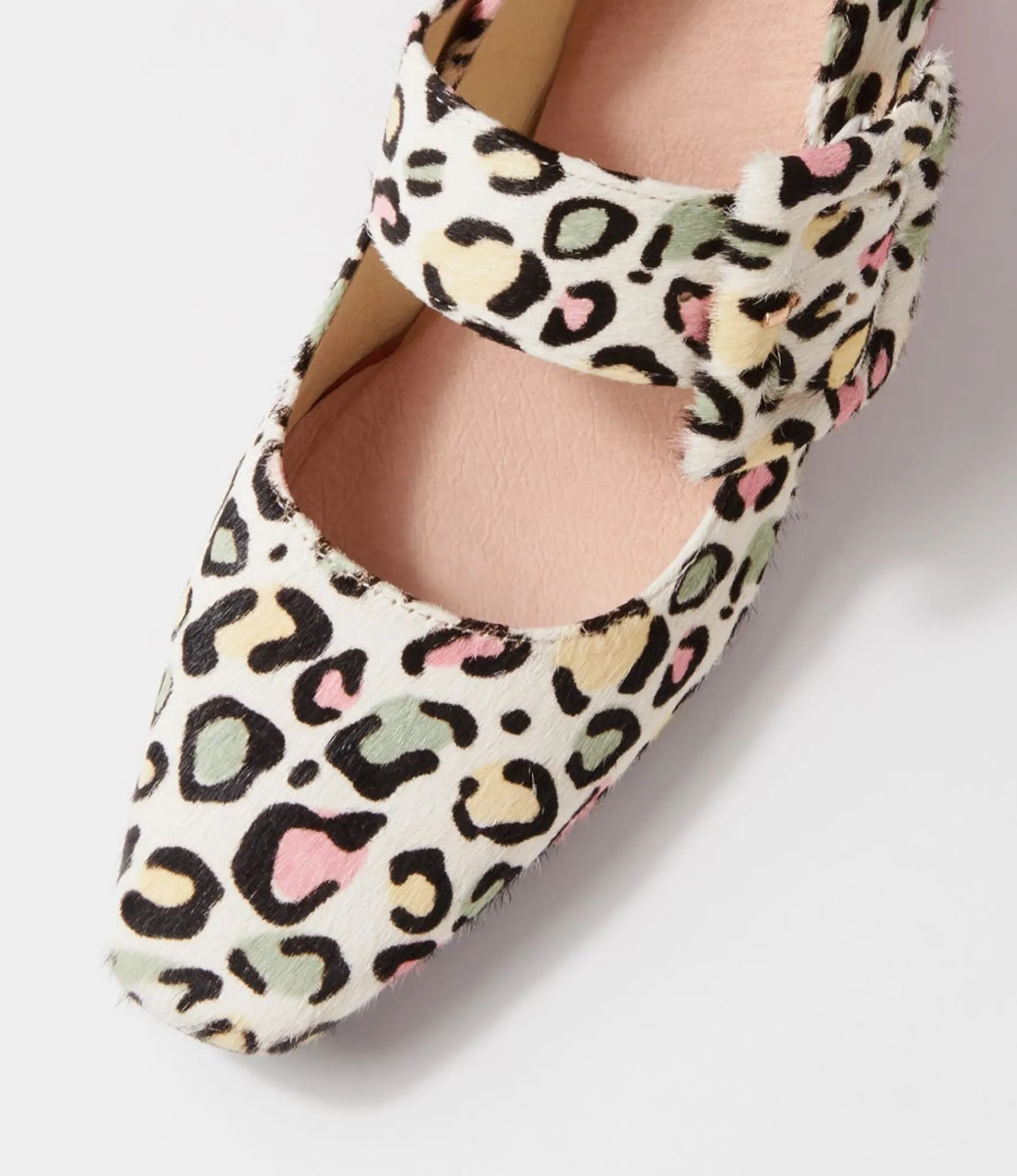 Cheap Midas Shoes Milsen Pastel Leopard Pony Heels