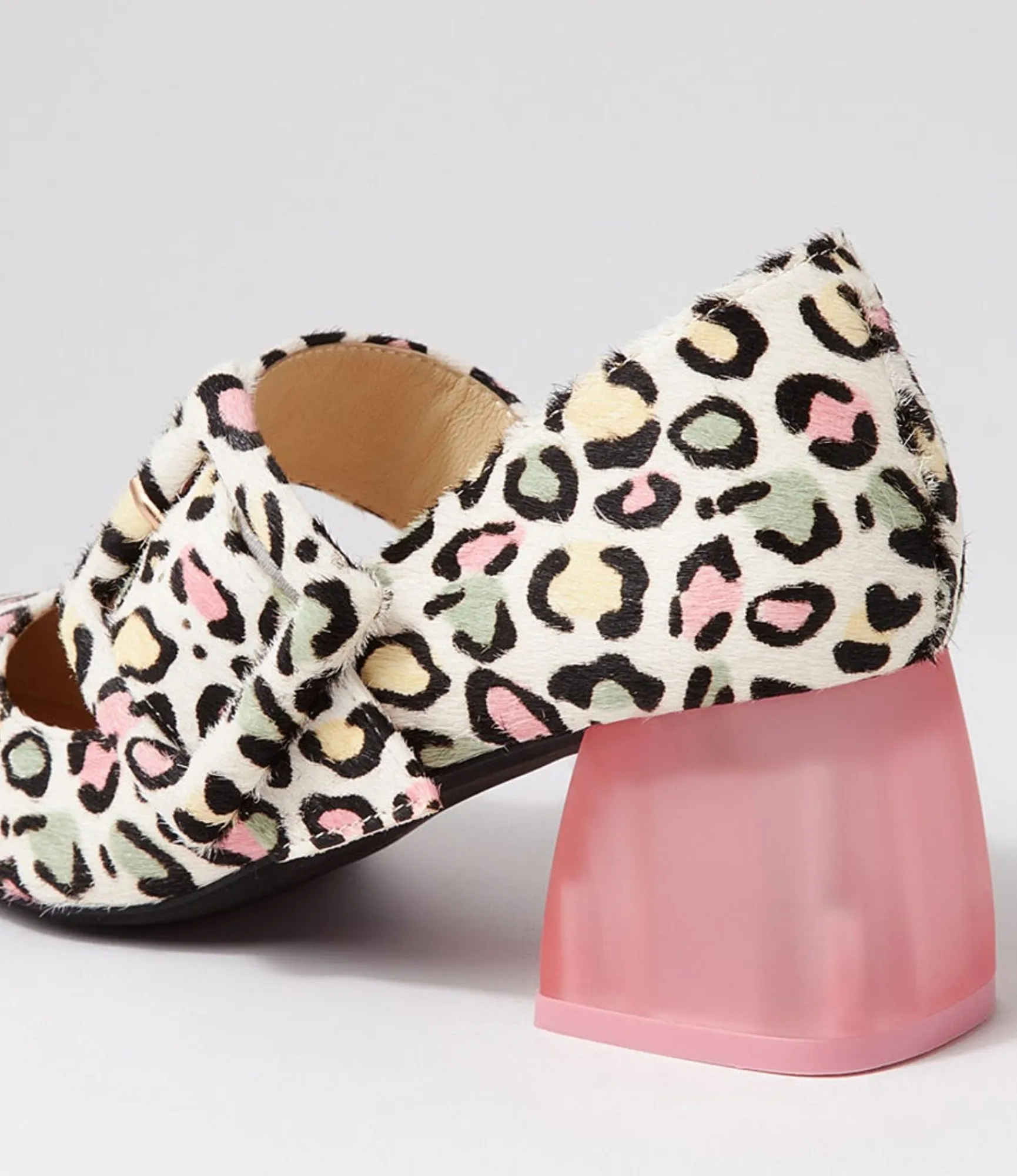 Cheap Midas Shoes Milsen Pastel Leopard Pony Heels
