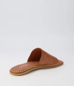 Clearance Midas Shoes Minime Chestnut Leather Slides